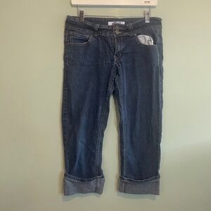 $3 BUNDLE ITEM Piper & Blue Denim Straight Leg Cuffed Stretch Jeans Blue Size 13